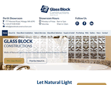 Tablet Screenshot of glassblockconstruction.com